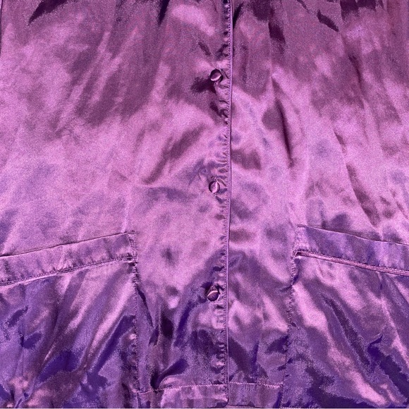 Pajamagram Satin Pajama Set Purple Ultra Soft sz Small - Picture 8 of 15
